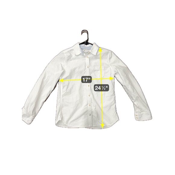 Stylus Womens White Button-Down Long Sleeve Shirt Size S Cotton Casual Basic - Picture 7 of 10